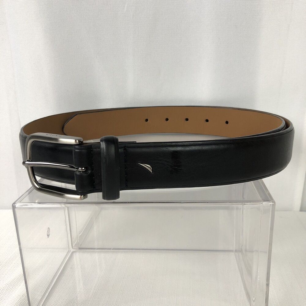 Nautica Men's Black Leather Belt Size 42
